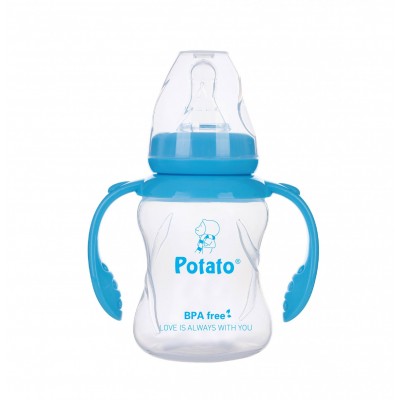 Healthy BPA free food grade baby bottles colorful