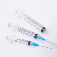 medical syringes of all sizes with needle